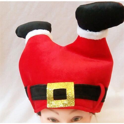 Red Creative Trousers Christmas Decorations Hats Christmas Ornaments Adult Ordinary Santa hats Children cap For Party Gifts