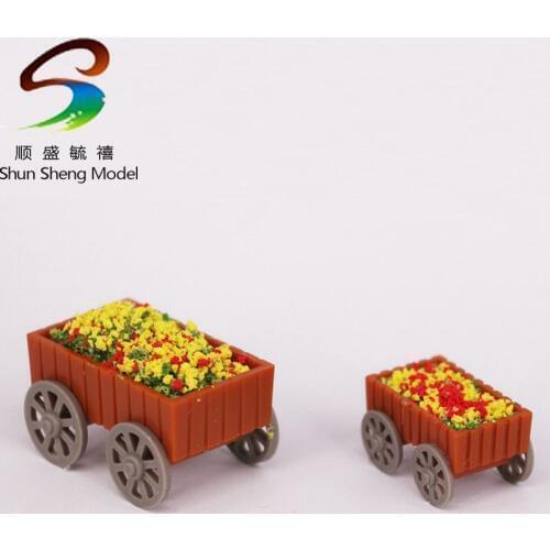 Shunshengmodel 20pcs Square Flower Car building model material biger:L35*W20*H20mm/ Small:L25*W14*H14mm