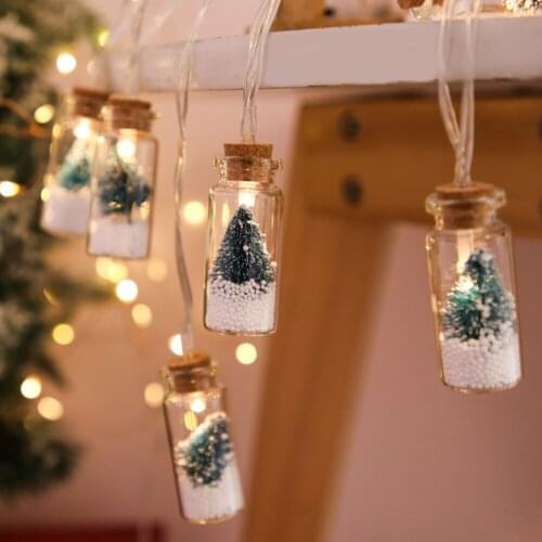 Wishing Bottle Led String Lights Christmas Decoration Battery Charged Drifting Bottle Festoon Led Light Christmas Tree Decor