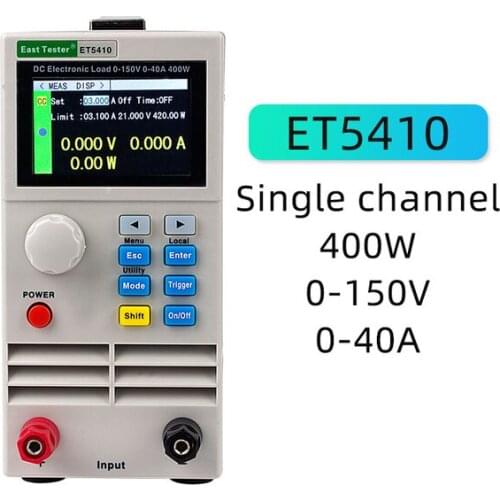 ET5410/ET5411/ET5420 Electrical Load 150V/500V 40A/15A 400W Professional Programmable Battery Tester Digital DC Load Meter