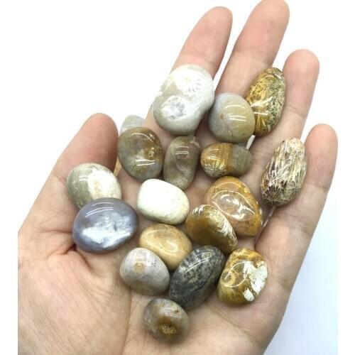 Natural coral jade broken stone fish tank vase flower pot decoration Feng Shui energy