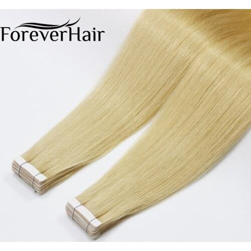 FOREVER HAIR 2.0g/pc 18 Inch Remy Tape In Human Hair Extension Piano Color 18/22 Seamless Straight Tape On Hair Salon 40g/pack