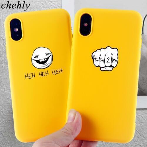 Funny Phone Case for iPhone 6s 7 8 11 Plus Pro X XS MAX XR Fashion Cartoon Cases Soft Silicone Fitted TPU Back Accessories Cover