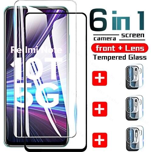 3PCS Glass on Redmi Note 10T 10 Pro Full Cover Tempered Glass Phone Screen Protector For Xiaomi Redmi Note 10Pro Max 10S 10 T 5G