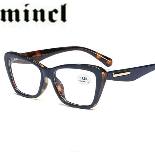 Fashion Big Frame Cat Sunglasses Photochromic Reading Glasses Women Vintage Blue Leopard Progressive Multifocal Eyeglasses FML