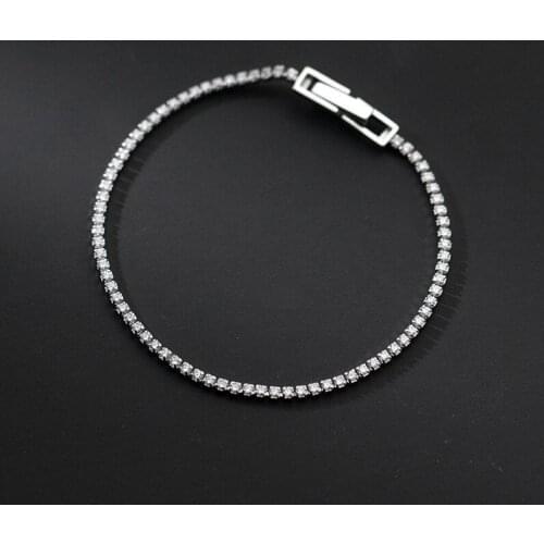 925 Sterling Silver Luxury Charm Dazzling Cubic Zirconia 16CM Length Bracelet For Women Girls Wedding Jewelry