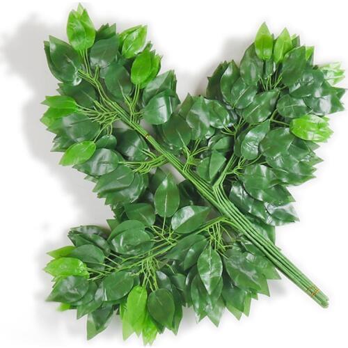 12Pcs Artificial Eucalyptus Leaves True Size Low Price Sale Plastic Garden Home Shopping Mall Decoration Faux Plants Greenery