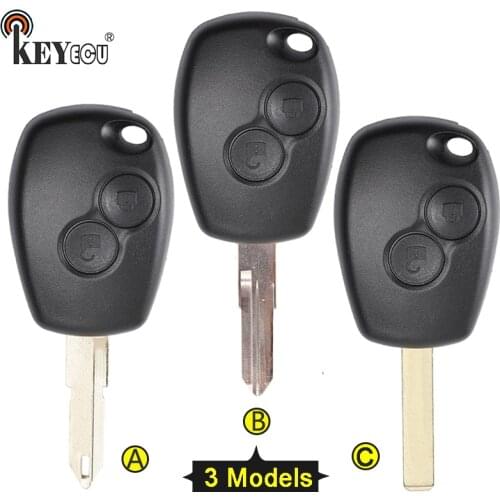 KEYECU for Renault Modus Twingo Duster Logan Modus Sande Fluence Clio Kangoo 2 Button Remote Key Shell Case Cover Fob