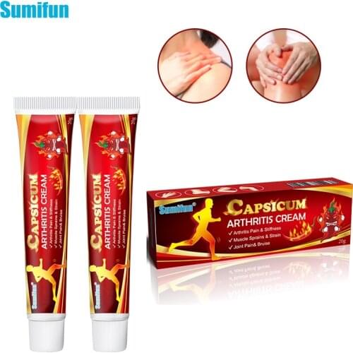 2 Pcs Sumifun Pain Relief Pepper Cream Capsicum Arthritis Cream Hot For Rheumatoid Arthritis Joint Knee Chinese Medicine Ointmen