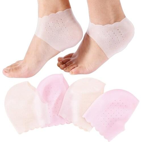 2Pcs New Silicone Feet Care Socks Moisturizing Gel Heel Thin Socks with Hole Cracked Foot Skin Care Protectors Foot Care Tool