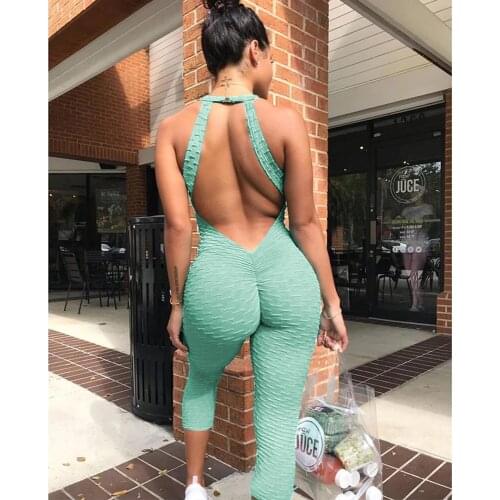 2020 Fitness Clothing Womens tracksuits One-piece Sport Suit Workout Gym Set Yoga Jumpsuit Sexy Pants Set Bandage Gym Overalls