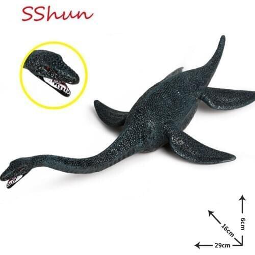 29*16*6CM Simulation marine life model seabed hollow plesiosaur model children toy ornaments