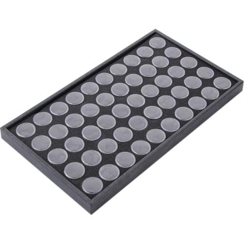 50 Slots Case Holder Storage Box Manicure Tool Nail Art Jewelry Display Empty Container Gems Glitter Powder Plate With Cover
