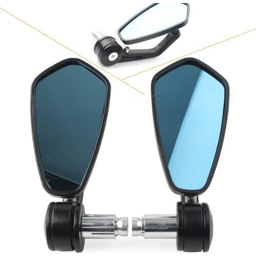 7/8" 22mm Bar End Rearview Mirrors Rear View Side Mirror 180 Degree Adjustability Motorcycle Spare Parts 1 Pair Aluminum Alloy