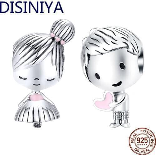 DISINIYA S925 Sterling Silver Beaded DIY Bracelet Is A Popular Gift Accessory for Valentines Day In Europe and America CC291334