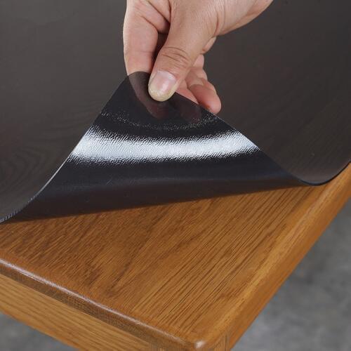 Black matte non-slip tablecloth Waterproof oilproof odorless soft glass table mat 1.6mm PVC plastic party table decoration pad