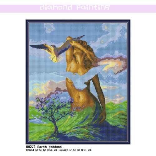 DIY Diamond Painting Kits Earth Goddess Sets Round & Square Embroidery Mosaic Art Picture Rhinestones Full Drill Home Decor Gift