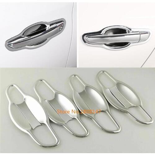 For Hyundai Solaris Accent 2017 2018 2019 2020 Car stick cover detector external frame lamp trim door bowl moulding part 8pcs