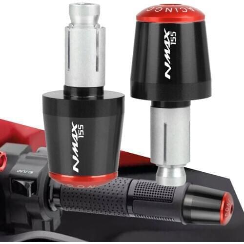 Motorcycle 7/8'' 22MM CNC Handlebar End Moto Grip Ends Plus Handle Bar Grips Ends Tips Caps FOR YAMAHA NMAX155 2015 2016 2017
