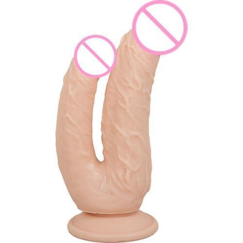 Double Ended Dildo Realistic Penis with Suction Cup Women Masturbation Sex Toy for Woman Bring you a perfect sex experience