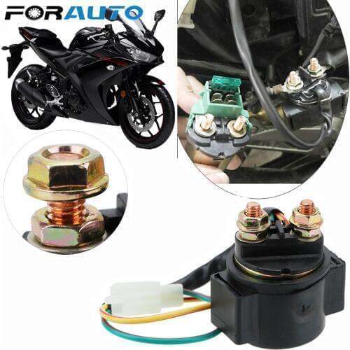 FORAUTO 1Pcs 12V 20W Motorcycle Starter Relay Solenoid CG125,GY6-125 For Scooter ATV Karts For GY6 50cc 125cc 150cc