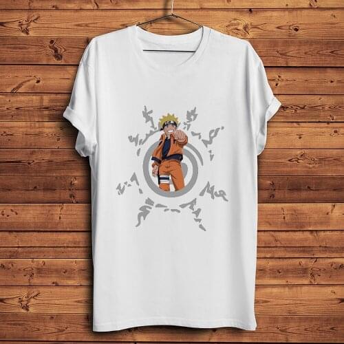 Uzumaki Shinobi funny anime t shirt men summer new white casual tshirt unisex short sleeve japan manga streetwear tee