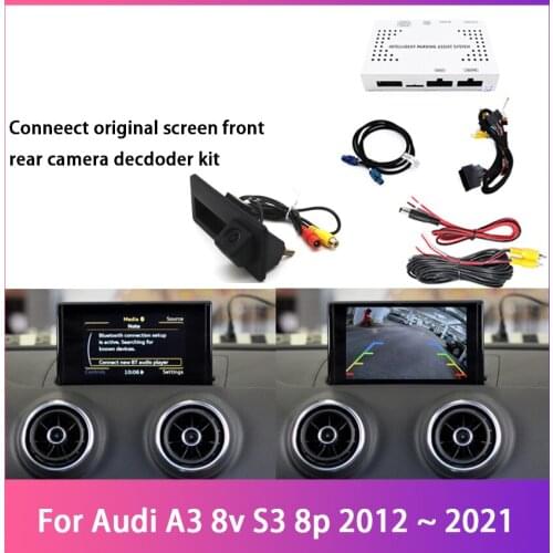 Reversing Camera For Audi A3 8v S3 8p 2012 ~ 2021 backup camera Interface Adapter Rear Camera Display Improve Decoder