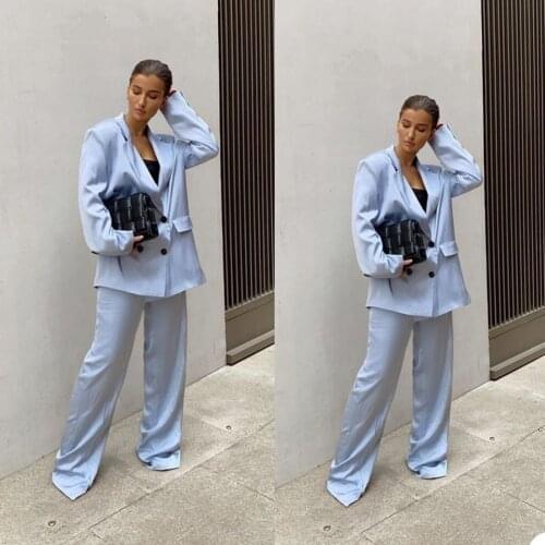 Loose Leisure Customized Women Tuxedos Suits Street Shot Lady High Waist Pants Suit Wear Prom Party Business Blazer 2 Pieces