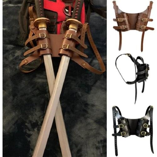 Sword Frog Leather Buckled Weapon Bag for General Medieval Sword Katana Japanese Swords Blade