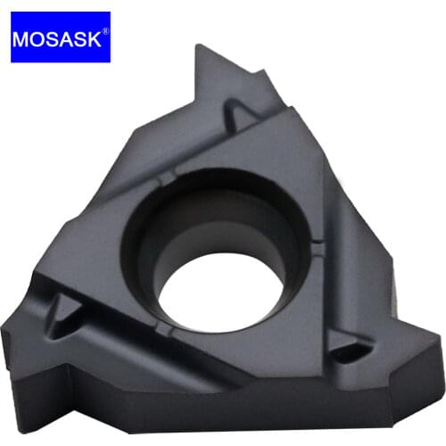 MOSASK 10pcs 16IR 12W ZC01 Tungsten Stainless Steel 55° Inch Internal Hole Thread Processing Threading Carbide Inserts