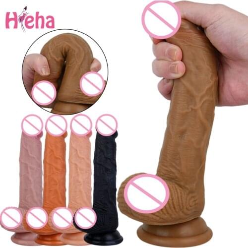 Soft Liquid Silicone Huge Realistic Dildo Skin feel Big Penis With Suction Cup Sex Toys for Adults Female Masturbation Products