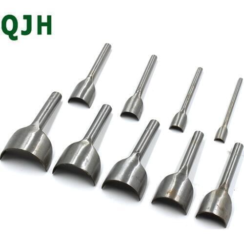 Leather cutter 9 size Steel Leather corner cutter kits,Manual belt round cut punch,Belt arc shape tools 10-50mm leather fillet