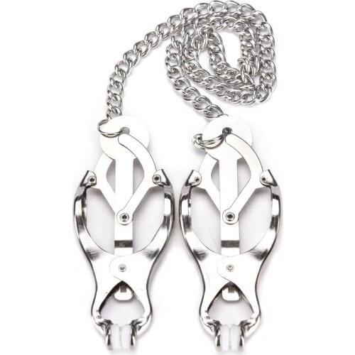 NEW Device Bondage Gear Hard Clover Nipple Clamps Clips Games Sex Toys Adult Products for Women Metal Nipple Clamps Steel Breast