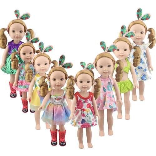 New lovely Vintage Dress Fit For American Girl Doll 14 Inch Doll Clothes , Shoes are not included