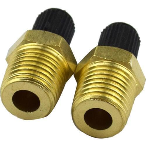 Pair 1/4 NPT Nickel Plated Brass Air Compressor Tank Fill Valve Schrader High Quality Brass Rustless and Sturdy