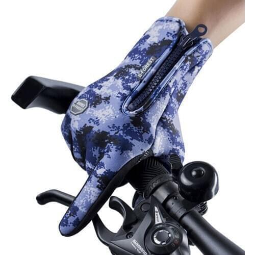 Winter Warm Ski Mens Gloves Women Cycling Touch Screen Waterproof Splash-proof Windproof Fashion Black Gloves Ladies Non-Slip