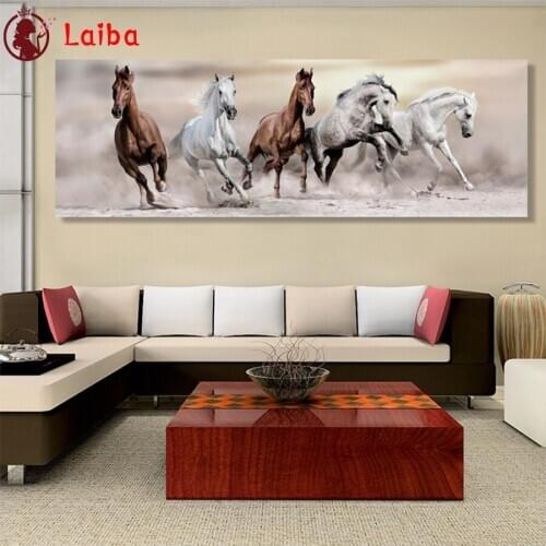 Full Diamond Embroidery Modern animal art, running horse Sale Gift Handicraft Diamond Painting Cross Stitch Home Decoration