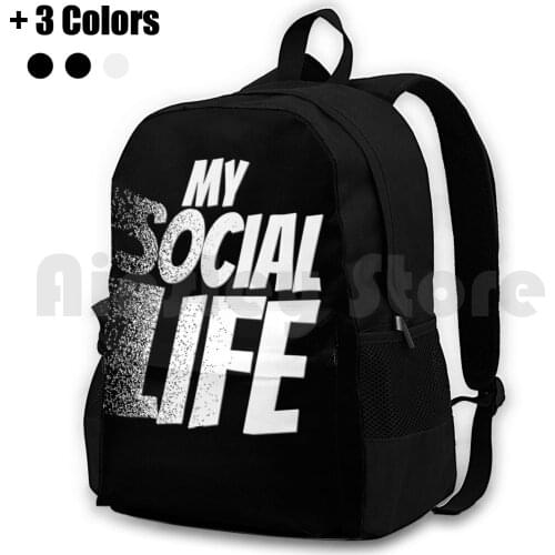 Social Life Disintegration Meme Outdoor Hiking Backpack Waterproof Camping Travel Infinity War Finger Snap Forever Alone