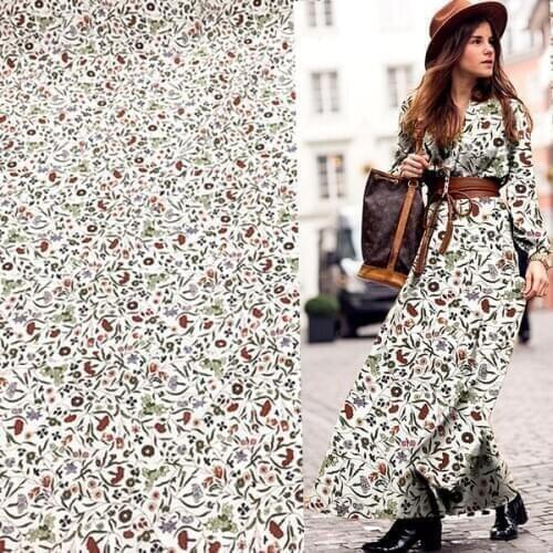 Floral flower print 100% pure silk crepe de chine silk fabric silk CDC fabric,SCDC1152