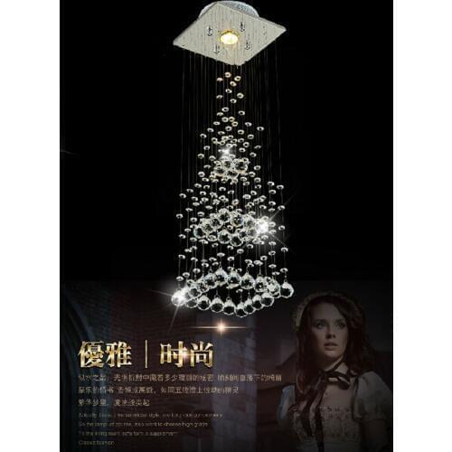 Modern Square led Crystal Chandelier square Pyramid Design Crystal lamps LED Bedroom ceiling Light 100% Guaranteed