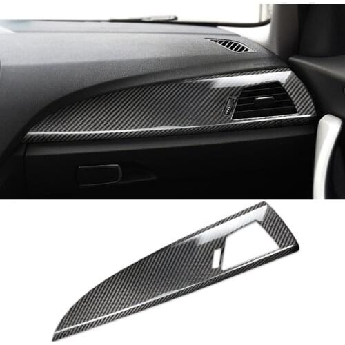 Carbon Fiber LHD RHD For BMW F20 F21 F22 1 2 Series Accessories Interior Trim Dashboard Panel Cover Sticker Car Styling