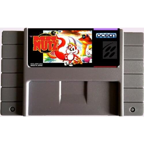 High Quality 16 Bit Mr Nutz NTSC Big Gray Game Card For USA Version Game Player