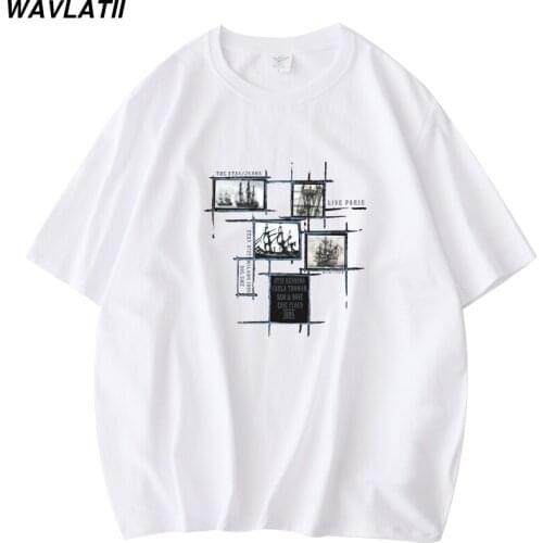 Мужские футболки WAVLATII China At AliExpress