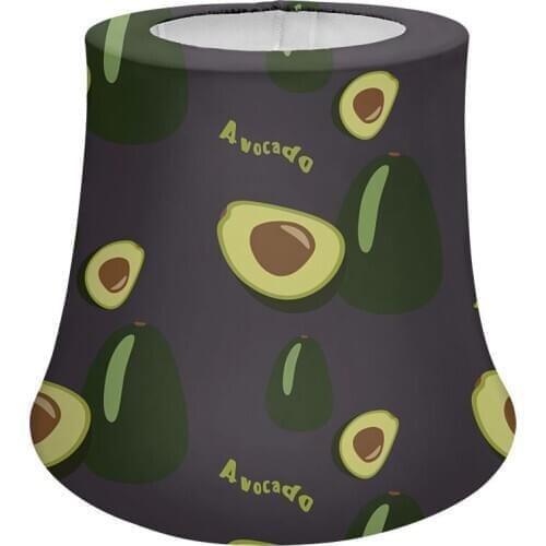 Funny Avocado 3D Print Home Lampshade Decor Durable Elastic Lamp Shade Round Light Holder Cover for Bedroom Living Room Office