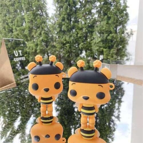 For 3d cute cartoon bee for airpods 1 2 pro 3 earphone protect case soft silicone wireless headphone box cover