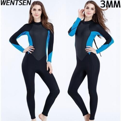 2020 new 3mm neoprene wetsuit women winter Scuba Dive Surfing Snorkeling deep dive free diving Warm suit all body Long Sleeve