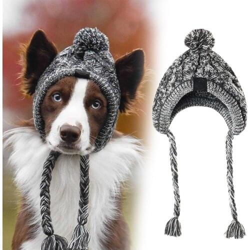 Winter Dog Hat Classic Warm Pet Dog Knitted Warmth Hat for Medium Dogs Pet Products Pet Supplies Pet Accessories