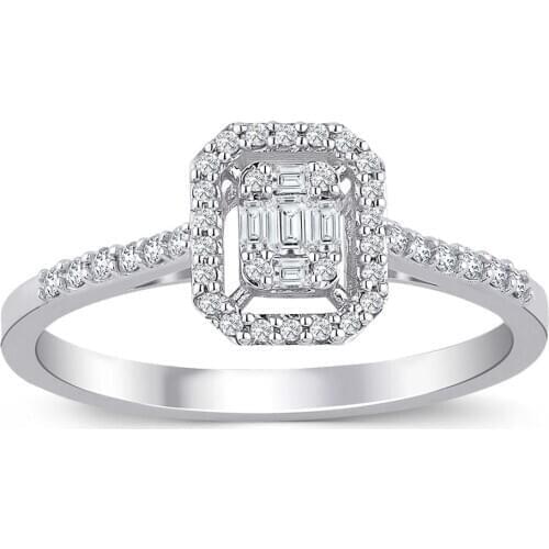 0.21 ct sa. Diamond Baguette Ring Handy Custom Craftsmanship Gift Gold Special Occasions Design Shiny Elegant Jewelry