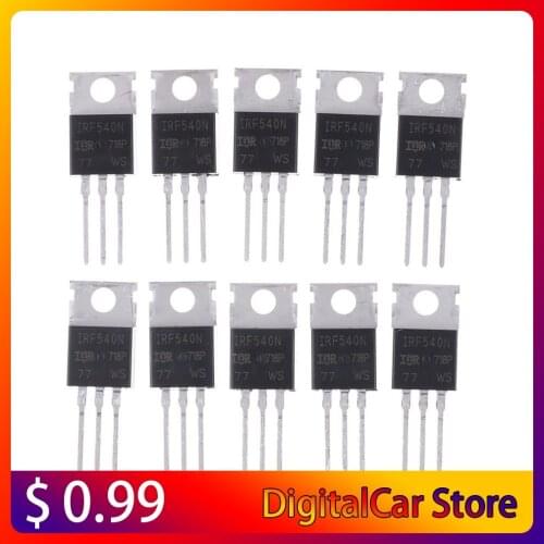 10PCS IRF540N IRF540 TO-220 N-Channel 33A 100V Power MOSFET high Performance Effect Tube Portable Size