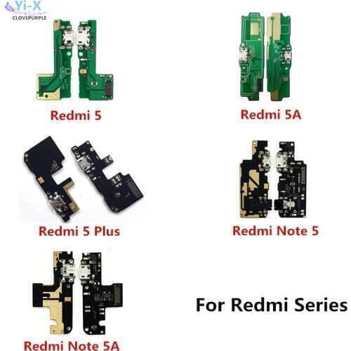10pcs/lot Micro USB Charger Charging Port flex cable board for Xiaomi Redmi 5 Redmi5 plus Redmi note 5 5A Y1 lite prime Redmi 5A